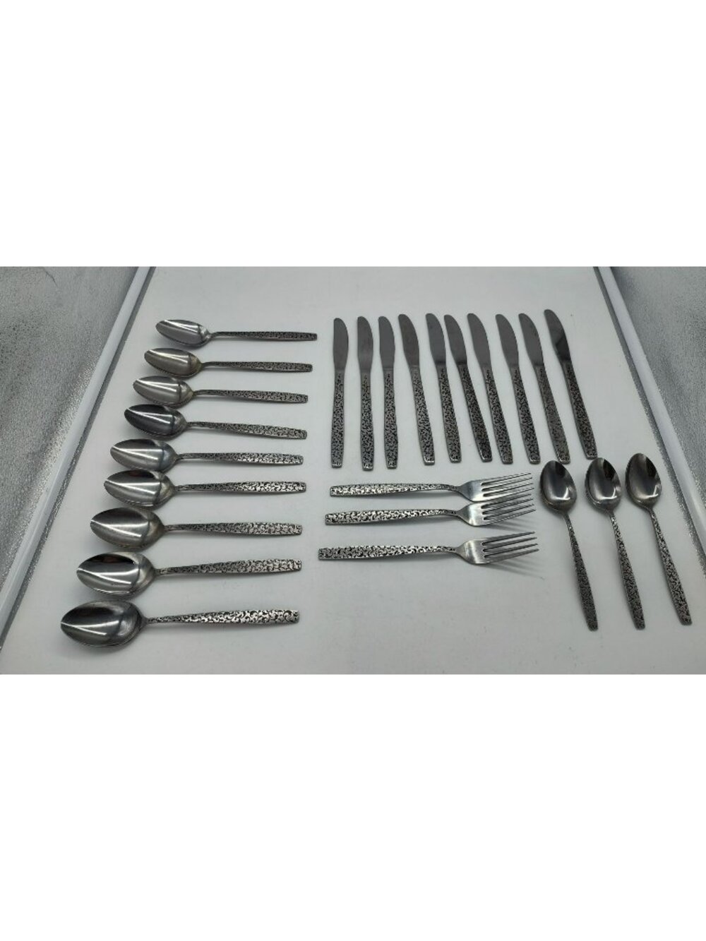 25 Piece Set of Corsican Stainless Steel Japan Flatware Lot, Spoons Forks Knives